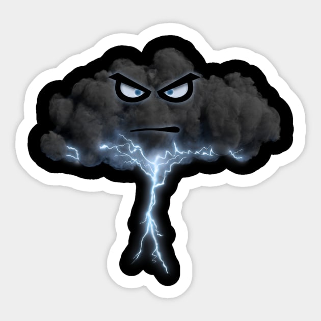 Angry Cloud Sticker by Tarasevi4